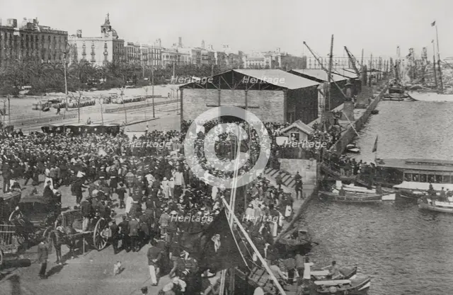 Troops returning from the Philippines, February 27, 1898.  Creator: Unknown.