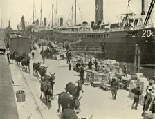 Troopships at Port Tampa, Florida, USA, Spanish-American War, 10 June 1898, (1899). Creator: Burr McIntosh