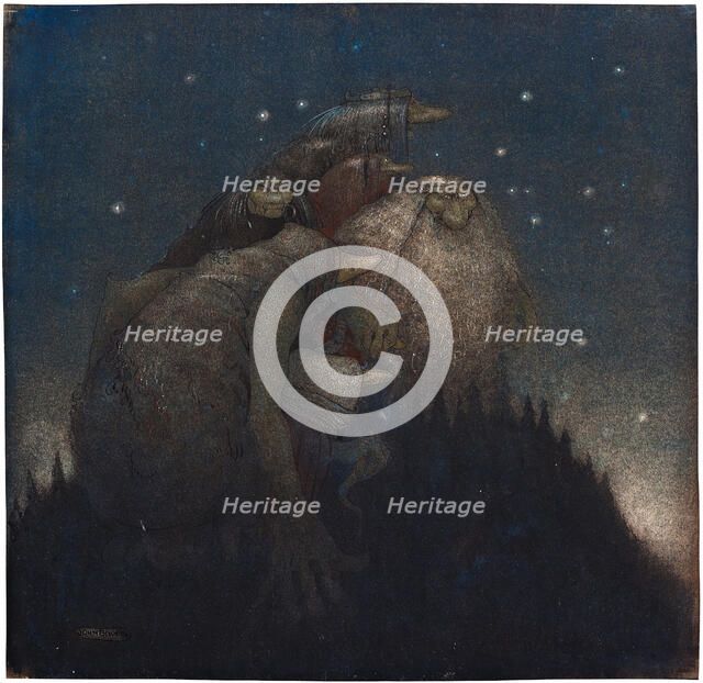 Troll, Starry Night , 1910. Creator: Bauer, John (1882-1918).