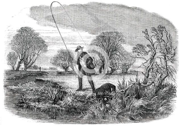 Trolling for Jack - drawn by Duncan, 1850. Creator: Unknown.