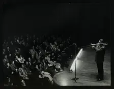 Trombonist and bandleader Jack Teagarden on stage at Colston Hall, Bristol, 1957. Creator: Denis Williams