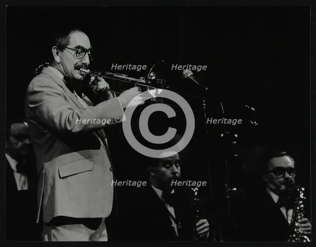 Trombonist Don Lusher playing with the Ted Heath Orchestra. Creator: Denis Williams.