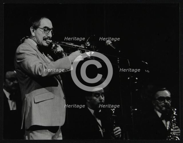 Trombonist Don Lusher playing with the Ted Heath Orchestra. Creator: Denis Williams.