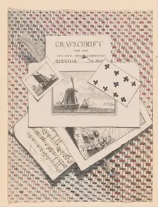 Trompe l'oeil with prints, 1780 or later. Creator: Anon