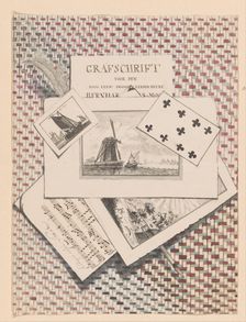 Trompe l'oeil with prints, 1780 or later. Creator: Anon