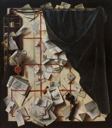 Trompe l'oeil - Board Partition with Letter Rack and Music Book, 1668. Creator: Cornelis Norbertus Gysbrechts