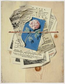 Trompe l'Oeil of Posted Notices and Prints, 1735/1765. Creator: Martin Cerulli
