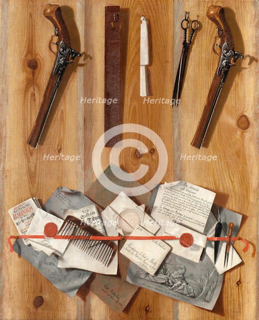 Trompe-l’œil, 1737. Artist: Hofverberg, Carl (1695-1765)