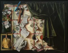 Trompe l'oeil. Letter Rack with Proclamation by Frederik III, 1672