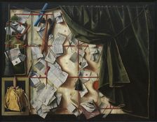 Trompe l'oeil. Letter Rack with Proclamation by Frederik III, 1672