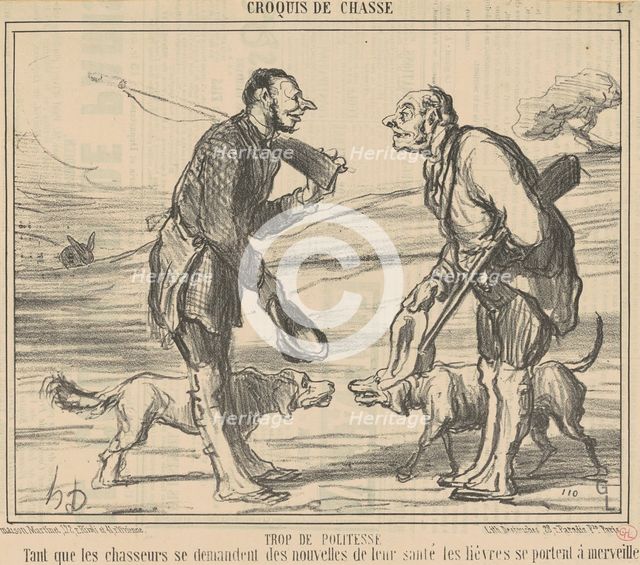 Trop de politesse, 19th century. Creator: Honore Daumier.
