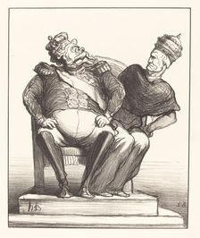 Trop étroit pour deux, 1870. Creator: Honore Daumier