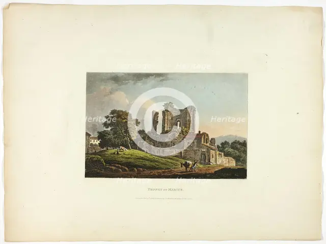 Trophy of Marius, plate thirty-one from the Ruins of Rome, published February 20, 1798. Creator: Matthew Dubourg.