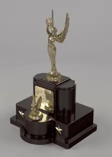 Trophy awarded to the Texas Southern University Debate Team, 1967. Creator: A.C. Rehberger Company