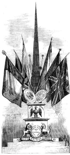 Trophy erected by the English Residents at Dinan in Honour of the Visit of the Emperor and..., 1858. Creator: Unknown