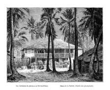 Tropical building, Port-au-Prince, Haiti, 19th century. Artist: Vuillier
