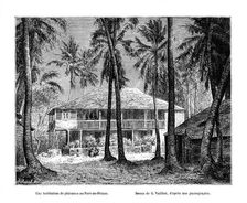 Tropical building, Port-au-Prince, Haiti, 19th century. Artist: Vuillier