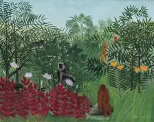 Tropical Forest with Monkeys, 1910. Creator: Henri Rousseau