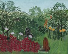 Tropical Forest with Monkeys, 1910. Creator: Henri Rousseau