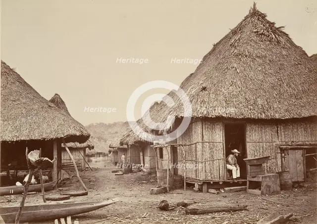 Tropical Scenery, Street, Chipigana, 1871. Creator: John Moran.