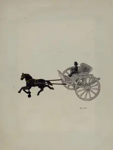Trotter and Gig Iron Toy, c. 1939. Creator: George File