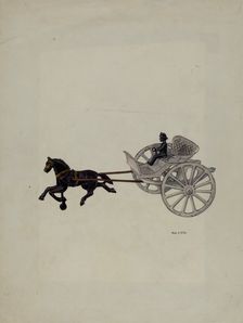 Trotter and Gig Iron Toy, c. 1939. Creator: George File