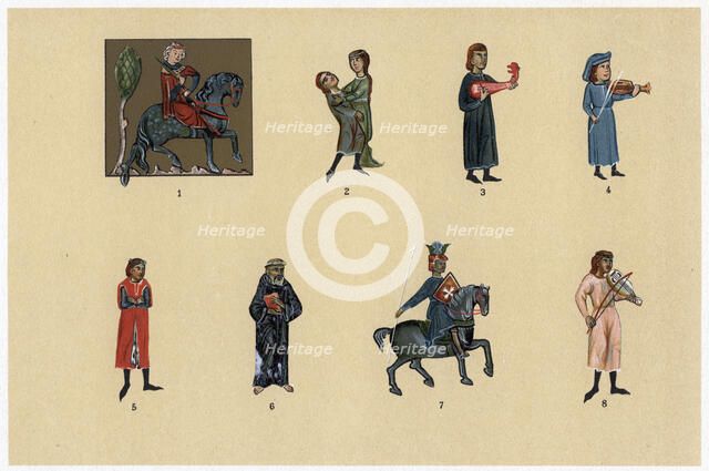 Troubadours, c13th-14th century. Artist: Unknown