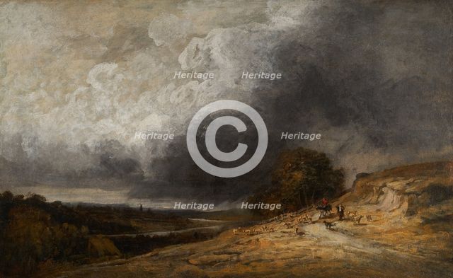 Troupeau sous l'orage, between 1796 and 1843. Creator: Georges Michel.