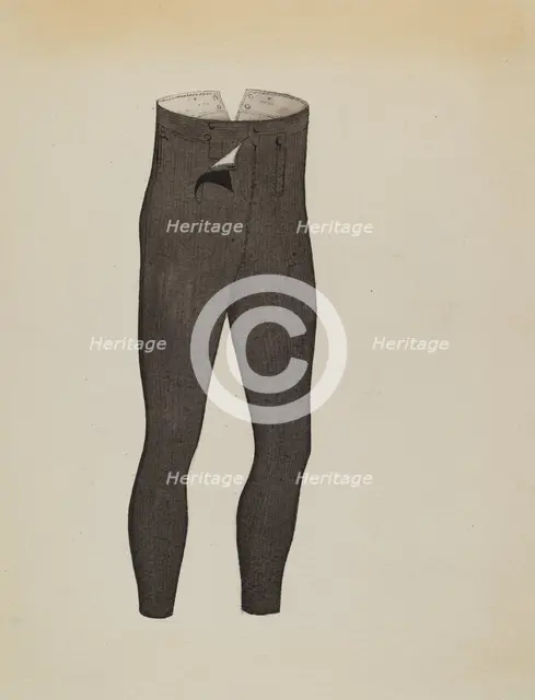 Trousers, 1935/1942. Creator: Creighton Kay-Scott.
