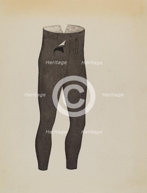 Trousers, 1935/1942. Creator: Creighton Kay-Scott.