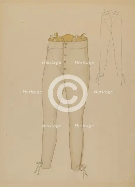 Trousers, c. 1937. Creator: Henry De Wolfe.