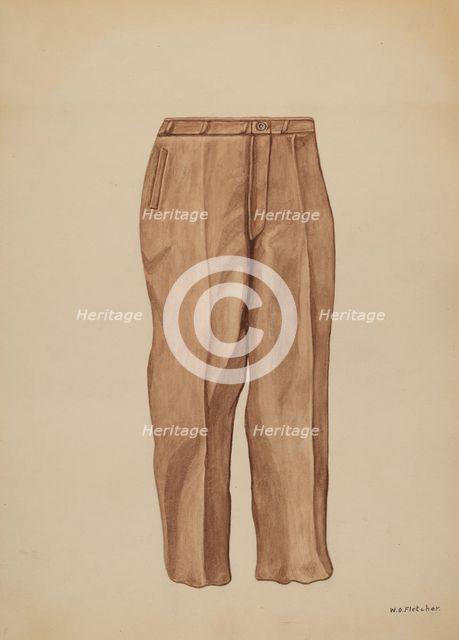 Trousers, c. 1937. Creator: William O. Fletcher.