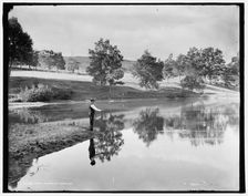Trout fishing, Mt. Pocono, Pa., (1905?). Creator: Unknown