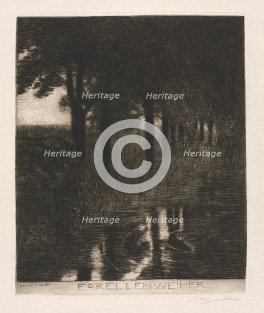 Trout Pond. Creator: Franz von Stuck (German, 1863-1928).