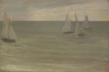 Trouville (Grey and Green, the Silver Sea), 1865. Creator: James Abbott McNeill Whistler