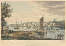 Troy: Taken from the West Bank of the Hudson in front of the United States Arsenal, pub 1838. Creator: William James Bennett