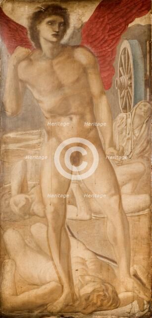 Troy Triptych - Study for Love subduing Oblivion, 1875. Creator: Sir Edward Coley Burne-Jones.