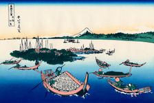 Tsukuda Island in Musashi Province, 1830-1833. Creator: Hokusai, Katsushika (1760-1849)