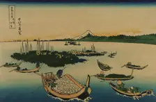 Tsukuda Island in Musashi Province (from a Series "36 Views of Mount Fuji"), 1830-1833