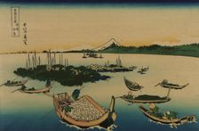 Tsukuda Island in Musashi Province (from a Series "36 Views of Mount Fuji"), 1830-1833