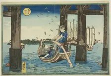 Tsukuda Island (Tsukudajima), from the series "Famous Places in the Eastern Capital..., c. 1832/33. Creator: Utagawa Kuniyoshi