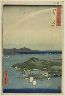 Tsushima Province: Clear Evening on the Coast (Tsushima, kaigan yubare), from the series "..., 1856. Creator: Ando Hiroshige