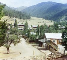 Tsagvery; First Mineral Gorge in the background, between 1905 and 1915. Creator: Sergey Mikhaylovich Prokudin-Gorsky