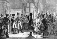 Tsar Alexander I presenting Russian troops to Napoleon, 8th July 1807 (1882-1884)