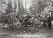 Tsar Alexander III with family and friends on a hunt in the Bialowieza Forest, Russia, 1894