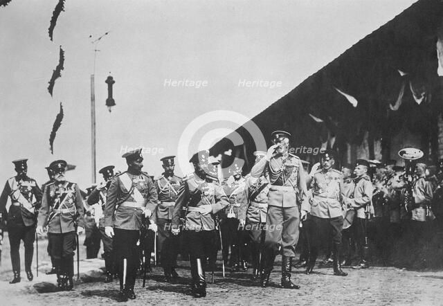 Tsar Nicholas II  (1868-1918) Interview with Kaiser Guillermo II (1859-1941) on the Baltic, at th…