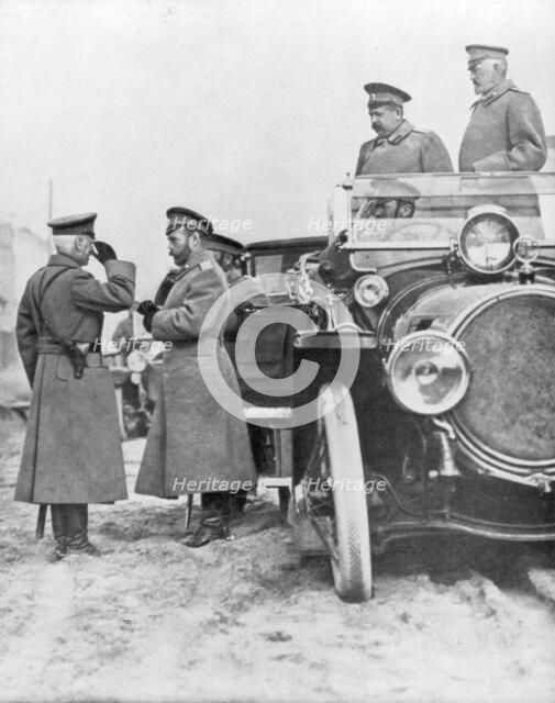 Tsar Nicholas II visiting the Russian front, May 1915. Creator: Unknown.