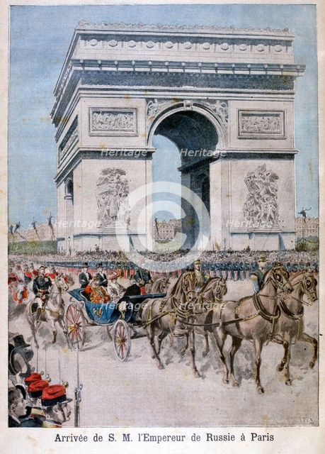 Tsar Nicholas II arrives in Paris, 1896. Artist: Henri Meyer