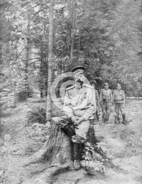 Tsar Nicholas II in exile, Tobolsk, Siberia, 13 August 1917. Artist: Unknown