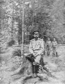 Tsar Nicholas II in exile, Tobolsk, Siberia, 13 August 1917